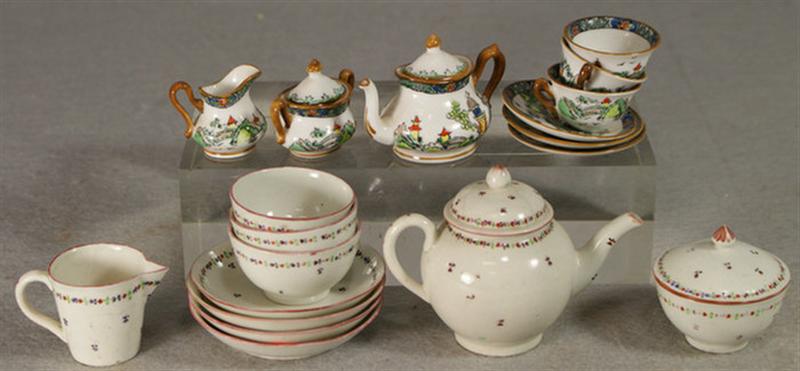 Appraisal: pc soft paste English minature tea set th th c