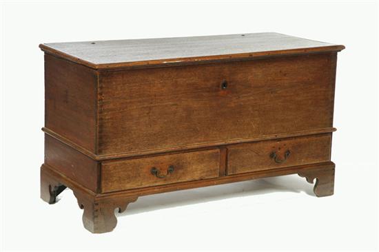 Appraisal: CHIPPENDALE BLANKET CHEST Virginia late th-early th century walnut with