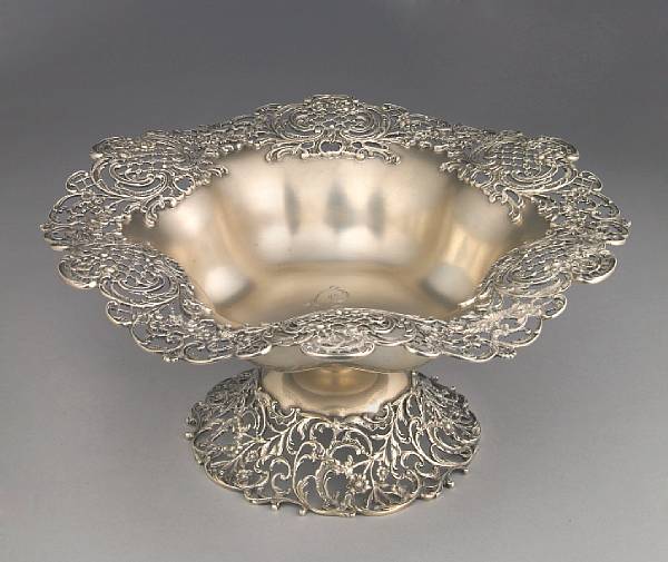 Appraisal: A sterling centerpiece bowlShreve amp Co San Francisco CA early