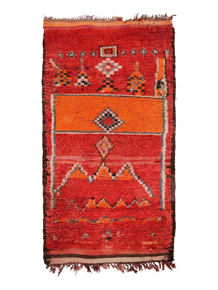 Appraisal: A Moroccan Wool Rug A Moroccan Wool Rug Mid to