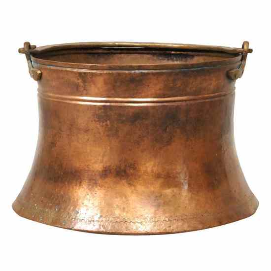 Appraisal: A Turkish Hammered Copper Cauldron circa having a wide mouth