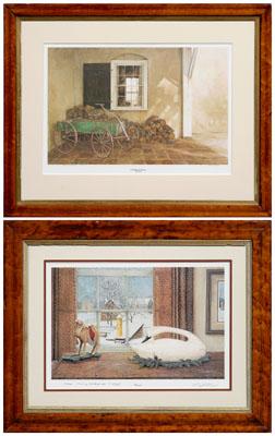 Appraisal: Two North Carolina prints quot Treasures quot inscribed at bottom