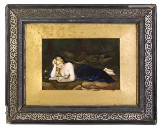 Appraisal: A Berlin K P M Porcelain Plaque depicting the Penitent