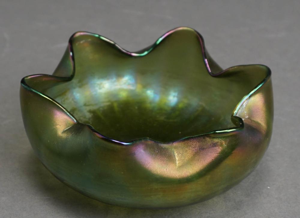 Appraisal: IRIDESCENT ART GLASS BOWL H IN CM Iridescent Art Glass