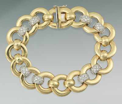 Appraisal: A Damiani k Gold and Diamond Bracelet k yellow and