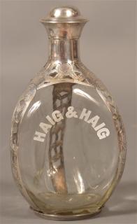 Appraisal: Haig Haig Sterling Overlay Decanter Embossed on base Haig Haig