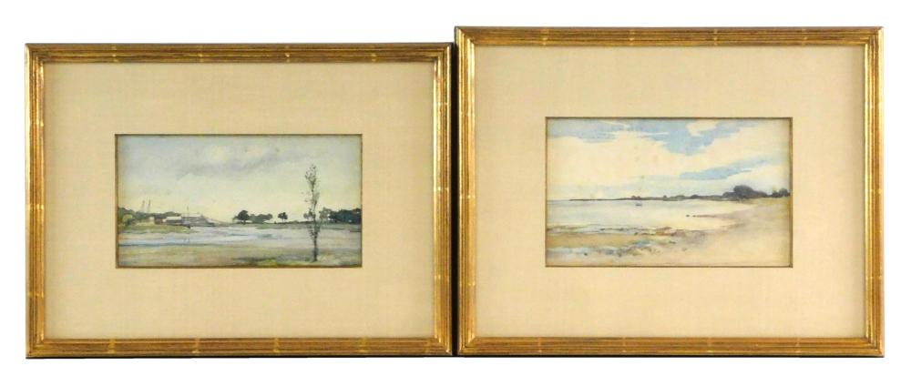 Appraisal: Fannie C Burr Connecticut - two framed watercolors on paper