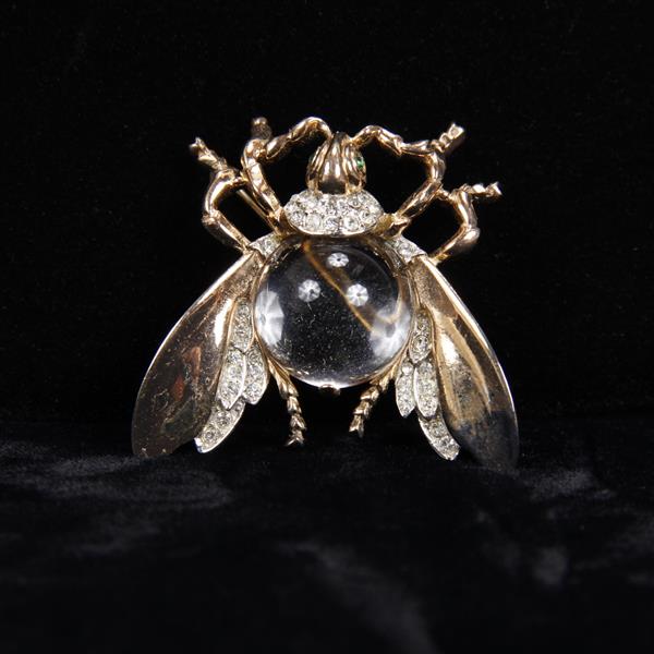 Appraisal: Trifari Sterling 'Alfred Philippe' Ruby Large Jelly Belly Bug or