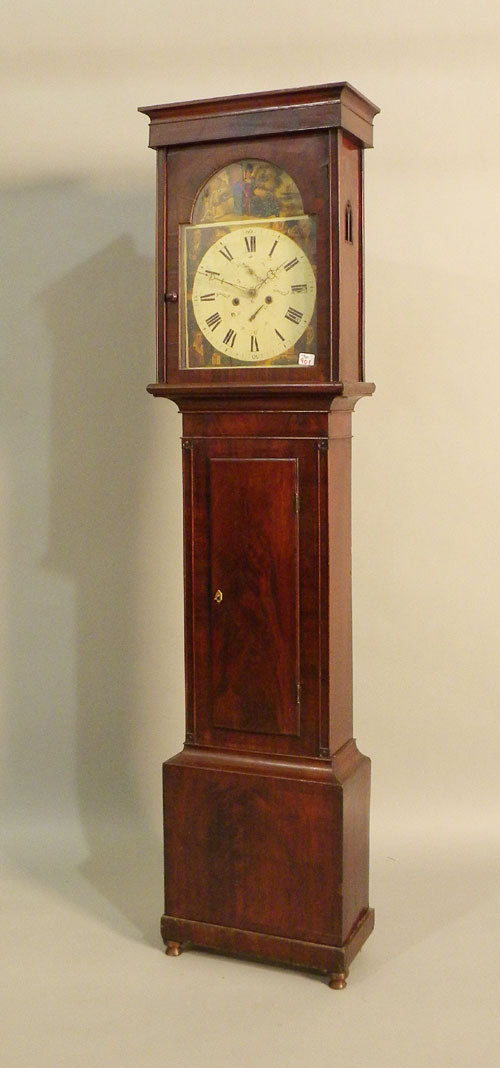 Appraisal: Scottish mahogany tall case clock early th c