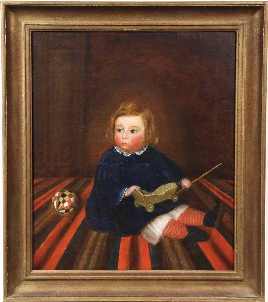 Appraisal: OOC - Portrait of a Small Child Seated on Floor