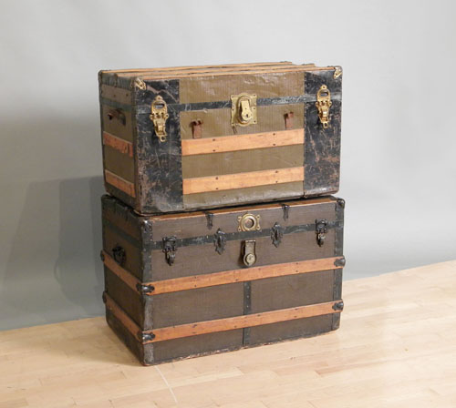 Appraisal: Two steamer trunks h w h w