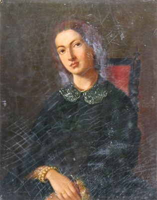 Appraisal: Follower of Odoardo Borrani Portrait of a girl seated wearing