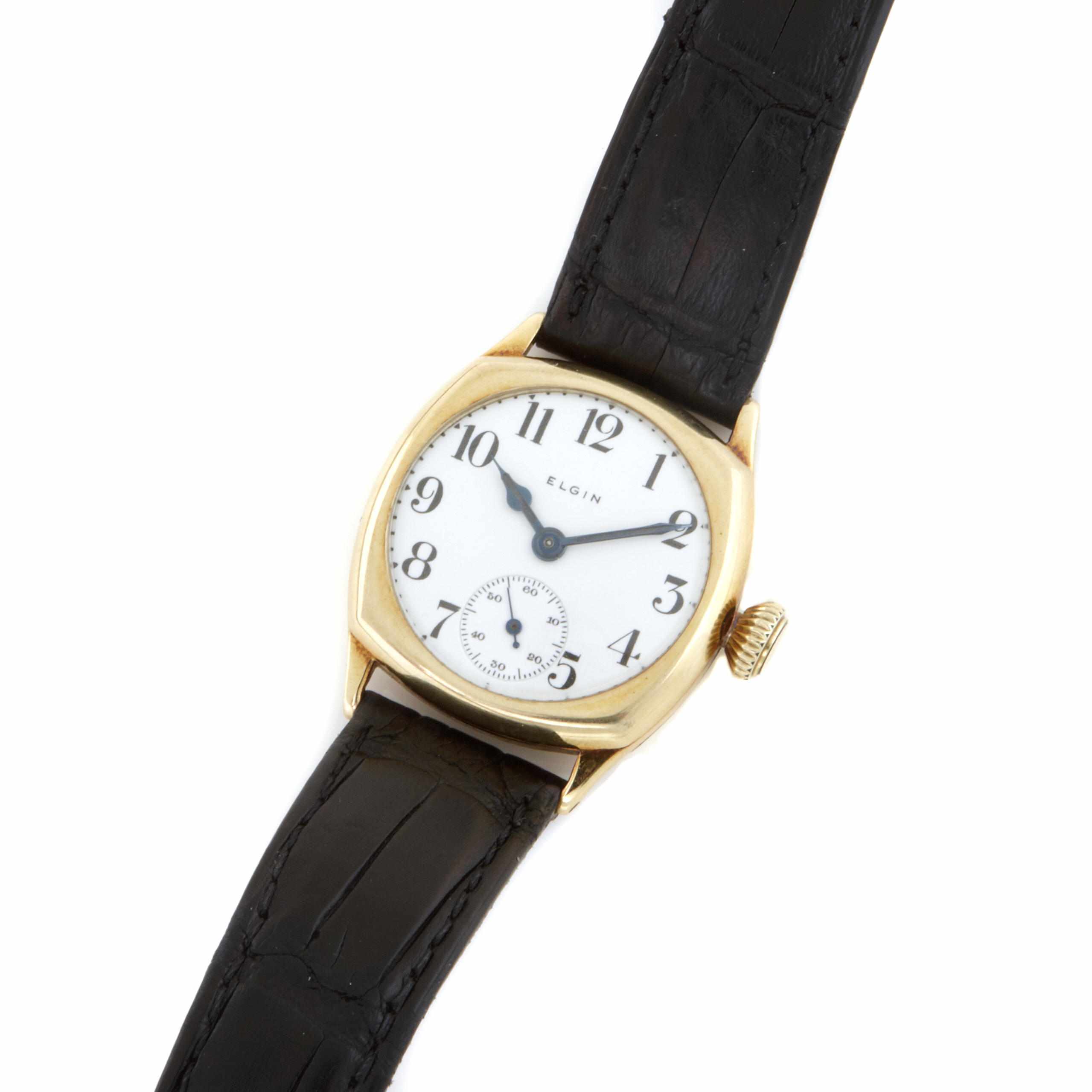 Appraisal: A k gold wristwatch Elgin