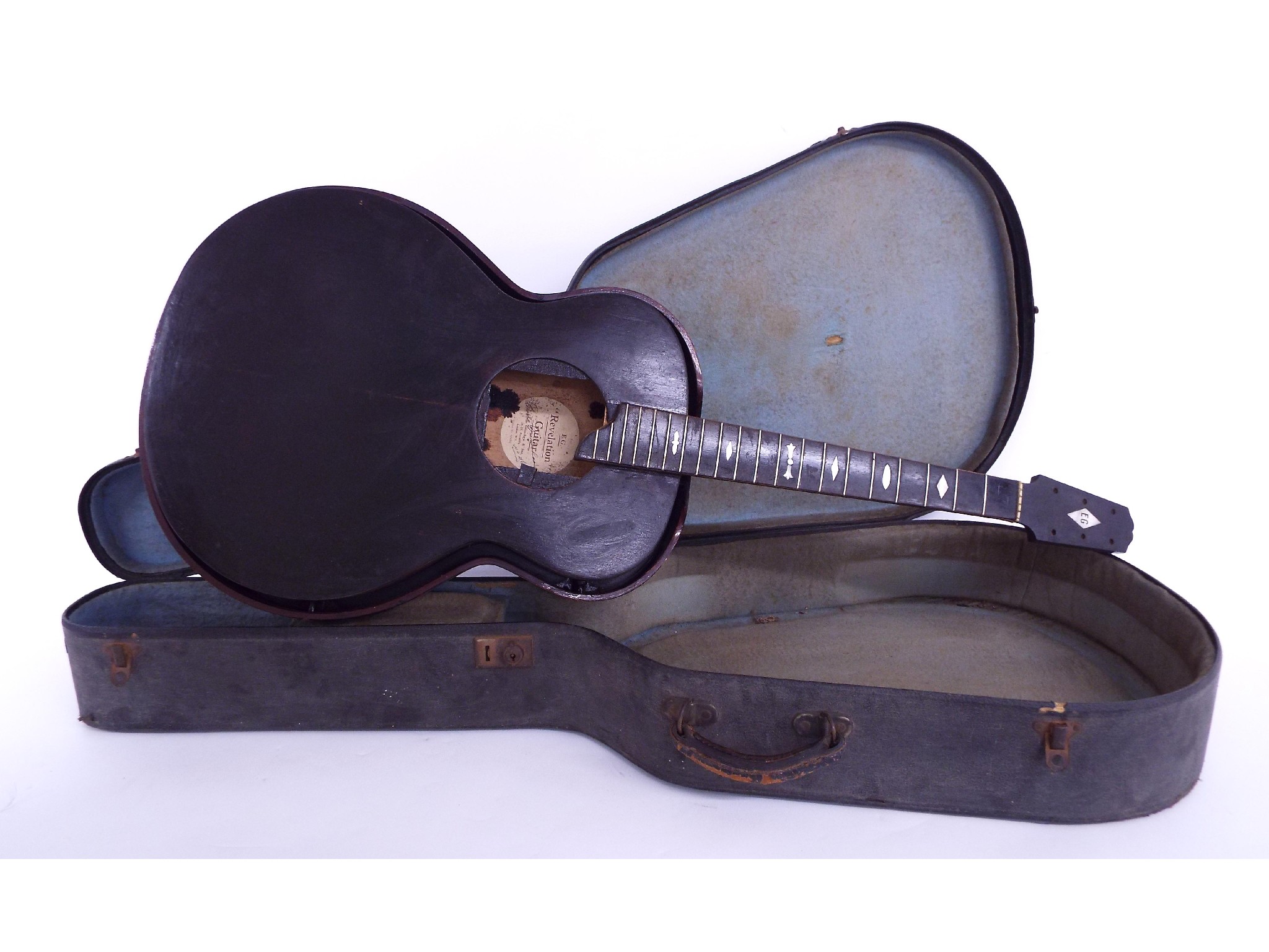 Appraisal: Emile Grimshaw Revelation acoustic guitar in need of restoration circa