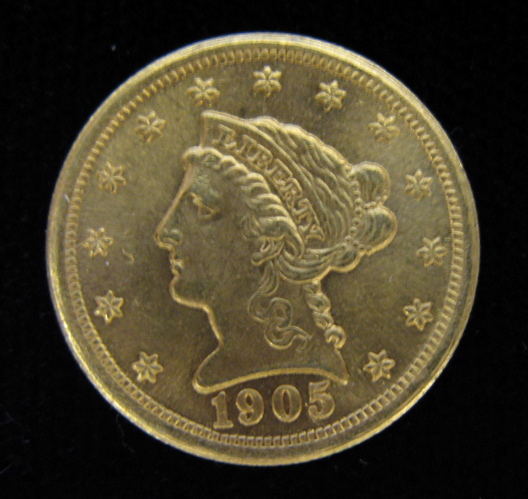 Appraisal: U S TWO AND ONE-HALF DOLLAR GOLD COIN Liberty head