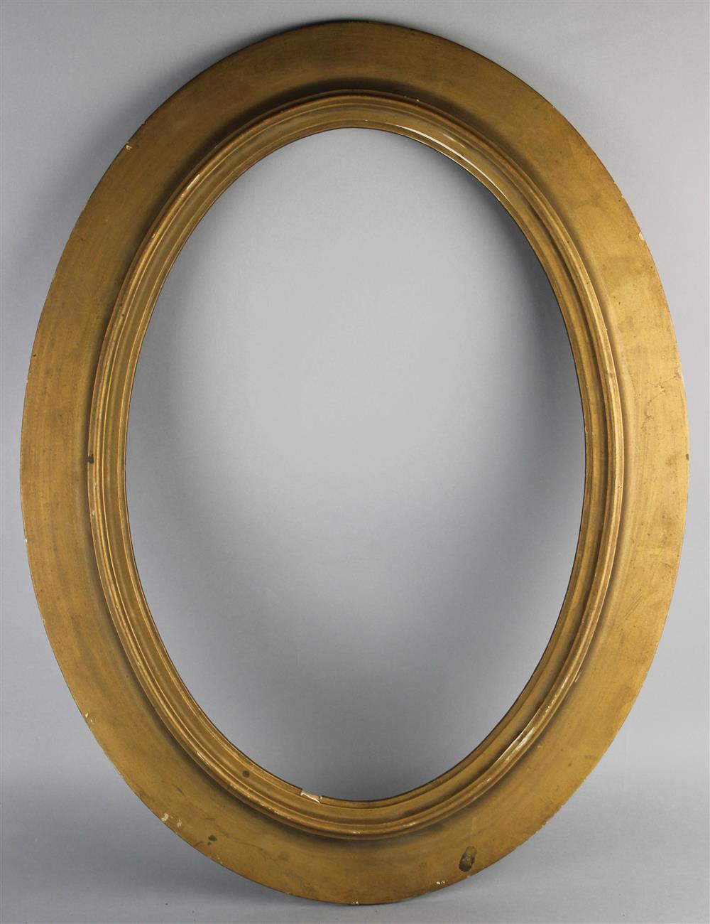 Appraisal: OVAL FRAME WITH SMALL FRAME WITHIN FRAME - h w