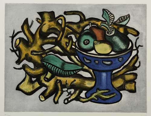 Appraisal: FERNAND L GER after Le Compotier Color aquatint and etching