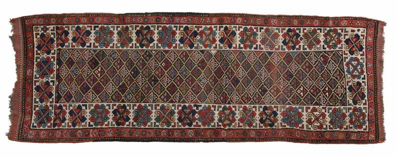 Appraisal: An antique Tribal Kurdish runner Circa