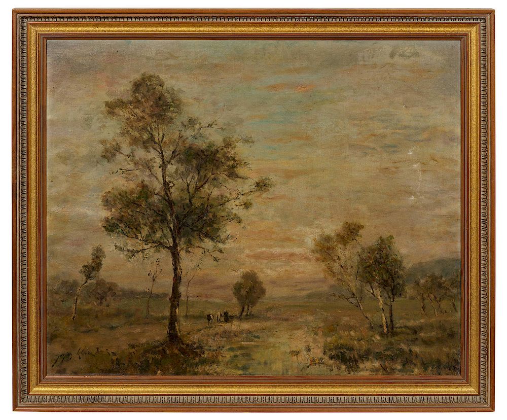 Appraisal: Artist Unknown Untitled Landscape oil on Artist Unknown Untitled Landscape