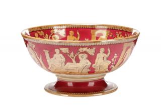 Appraisal: Furnivals Pottery Portland Pattern Punch Bowl Furnivals Ltd English -