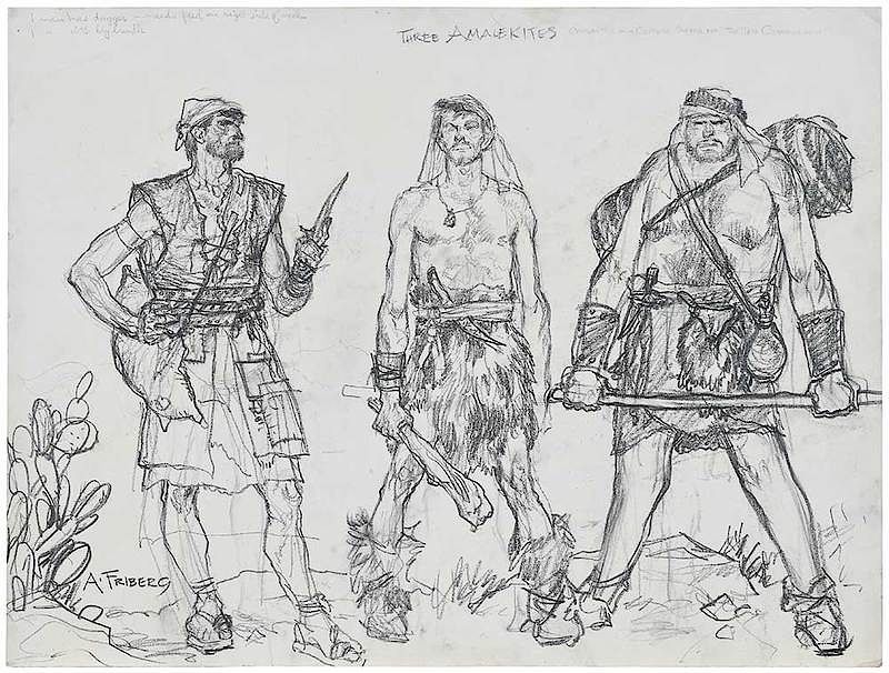 Appraisal: Arnold Friberg American - Three Amalekites a character and costume