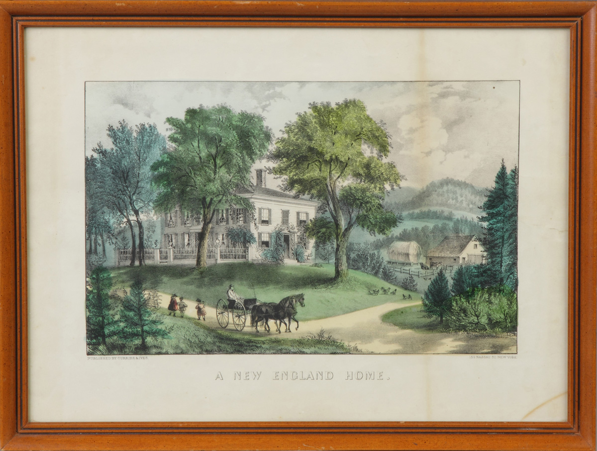 Appraisal: Currier Ives A New England Home