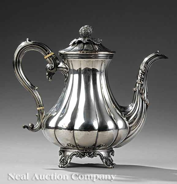 Appraisal: An Antique Silverplate Coffee Pot Barker Brothers Birmingham th c