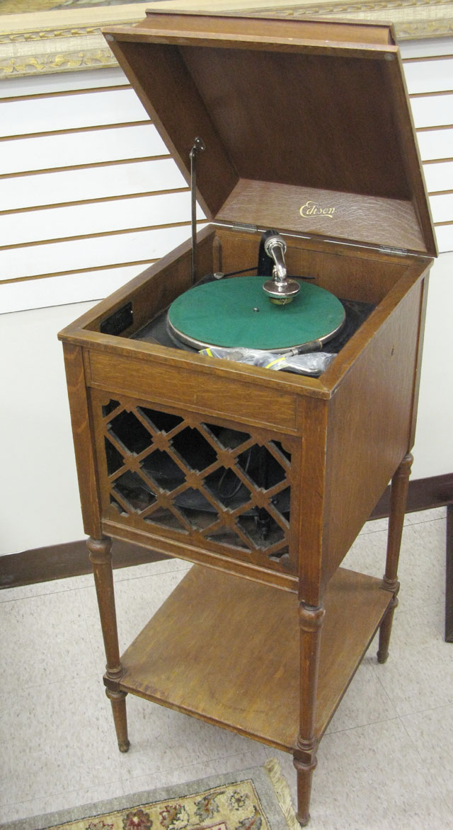 Appraisal: EDISON DISC PHONOGRAPH floor model A- Modern serial SM- c