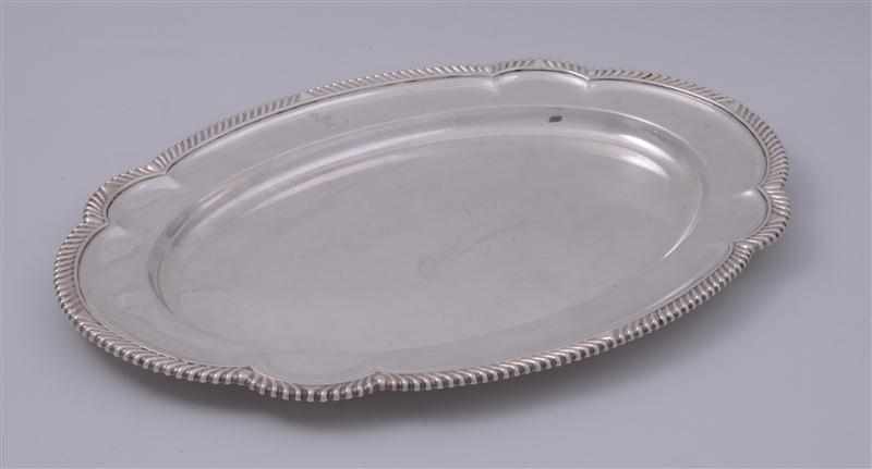 Appraisal: GORHAM SILVER PLATTER WITH ARMORIAL Marked with a derigible with