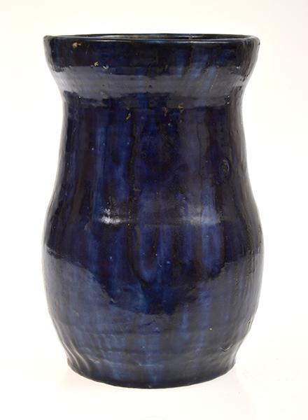 Appraisal: MERRIC BOYD VASE IN ROYAL BLUE DATED TO BASE cm