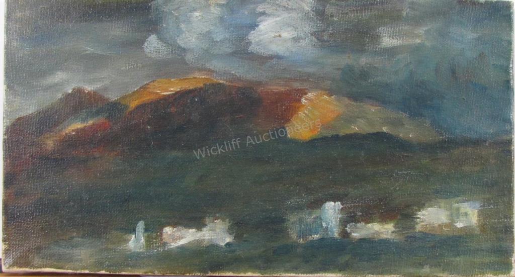 Appraisal: Unsigned th Century x O C New Mexico Landscape unframed