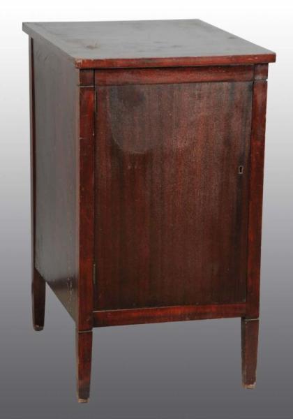 Appraisal: Edison Cylinder -Shelf Record Cabinet Description Includes approximately blue Amberola