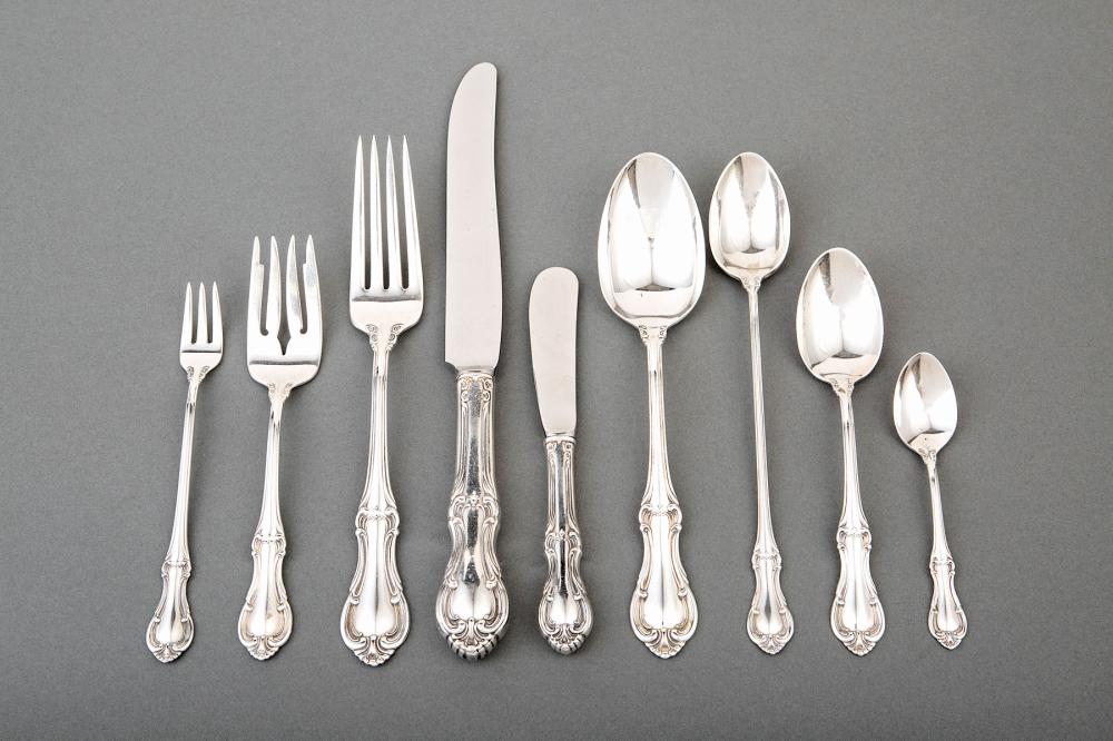 Appraisal: American Sterling Silver Flatware Service International Joan of Arc pattern