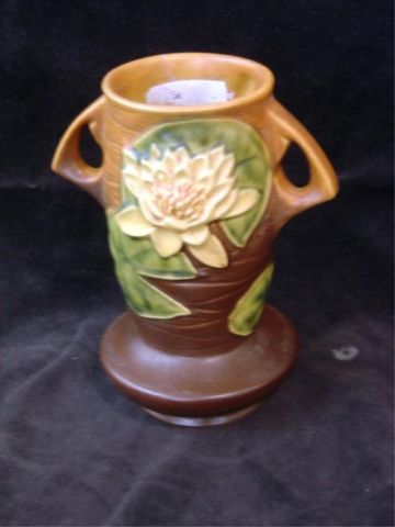 Appraisal: DOUBLE HANDLE ROSEVILLE VASE - -