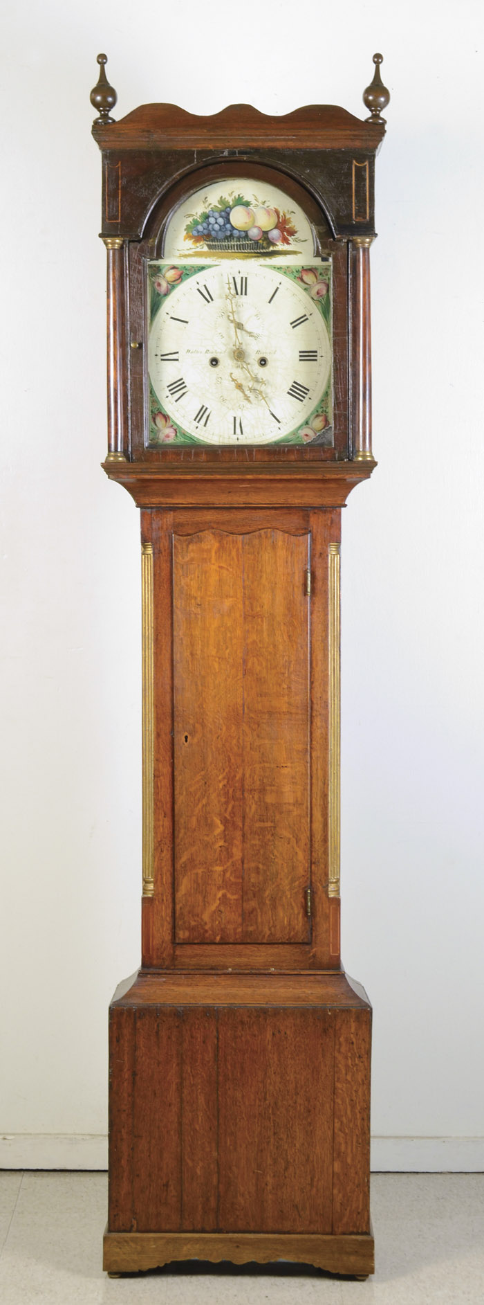 Appraisal: GEORGE III OAK TALL CASE FLOOR CLOCK Walter Rowlands Berwick