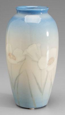 Appraisal: Artist-signed Rookwood vase flowers on white to pale blue ground