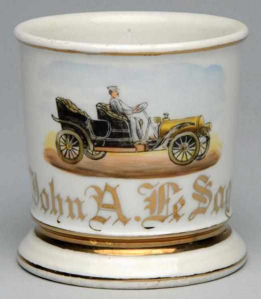 Appraisal: Automobile Shaving Mug Gilt name John A Le Sage Nice