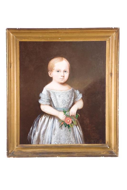 Appraisal: PORTRAIT OF A CHILD AMERICAN MID TH CENTURY Oil on