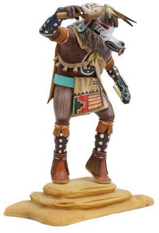 Appraisal: Native American Hopi White Bear Kachina doll Yokva Rain signed