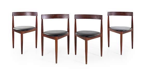 Appraisal: Hans Olsen Danish - Set of Four Dining Chairs Frem