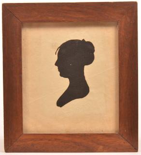 Appraisal: Peale's Museum Silhouette of a Woman Early th Century Hollow