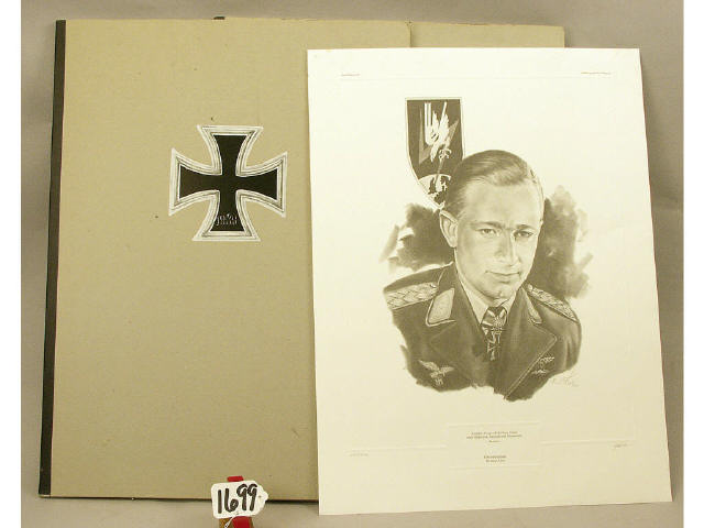 Appraisal: Collection of two folios of WWII prints dedicated to the