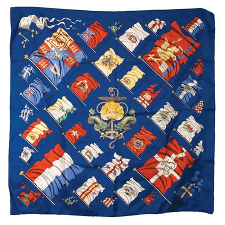 Appraisal: Hermes Pavois Silk Twill Scarf Estimate -