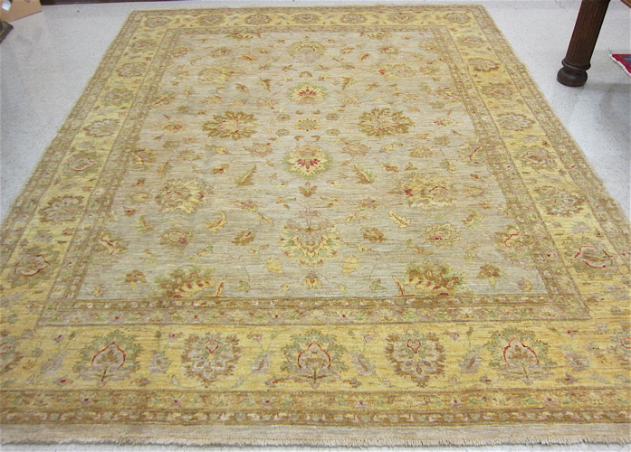 Appraisal: HAND KNOTTED ORIENTAL CARPET West Anatolian Oushak design of stylized