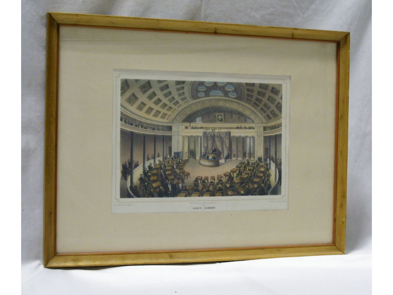 Appraisal: Senate Chamber Lithograph Drawn from nature by Aug Kollner New