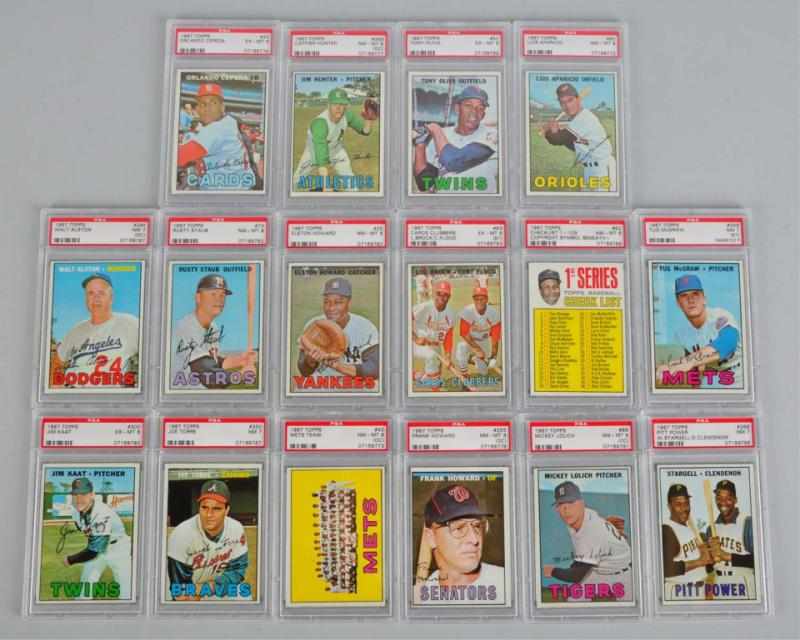 Appraisal: Lot of Topps PSA Graded Baseball Cards Description Includes several