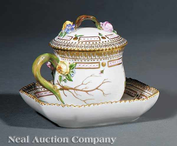 Appraisal: A Royal Copenhagen Flora Danica Porcelain Round Covered Custard Cup