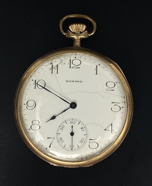 Appraisal: Howard Solid k Gold Pocket WatchTotal weight including movement g