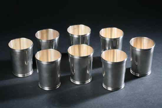 Appraisal: SET EIGHT STERLING SILVER MINT JULEP CUPS W Bell Co