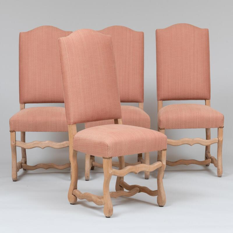 Appraisal: Set of Four Baroque Style Pickled Wood Side Chairs x